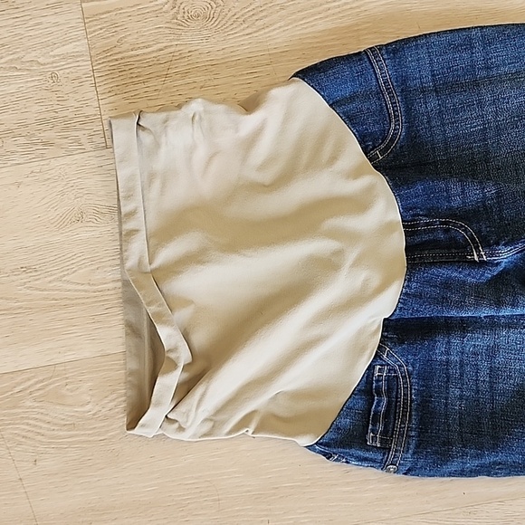 Maternity indigo Blue Cuffed DENIM GREAT SHAPE - Picture 3 of 5
